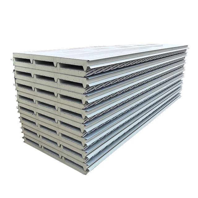 Кровельные панели для холодной комнаты sandwihch Rock Wool/pu/pur/pir сэндвич-панели огнестойкие стеновые стальной конструкции дома