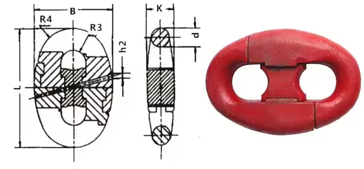 Kenter Shackle For Anchor Chain Connecting Joining Shackle