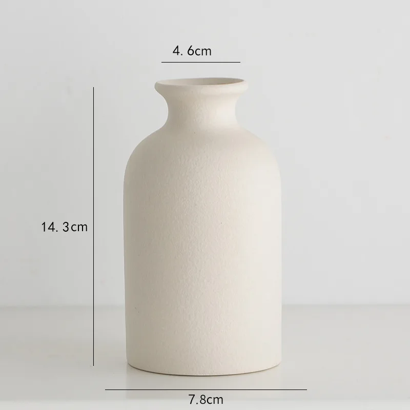 Nordic Ceramic Vase for Home Decor Dried Flower Arrangemet Decoration Accessories Office Desktop Living Room Flower Vase