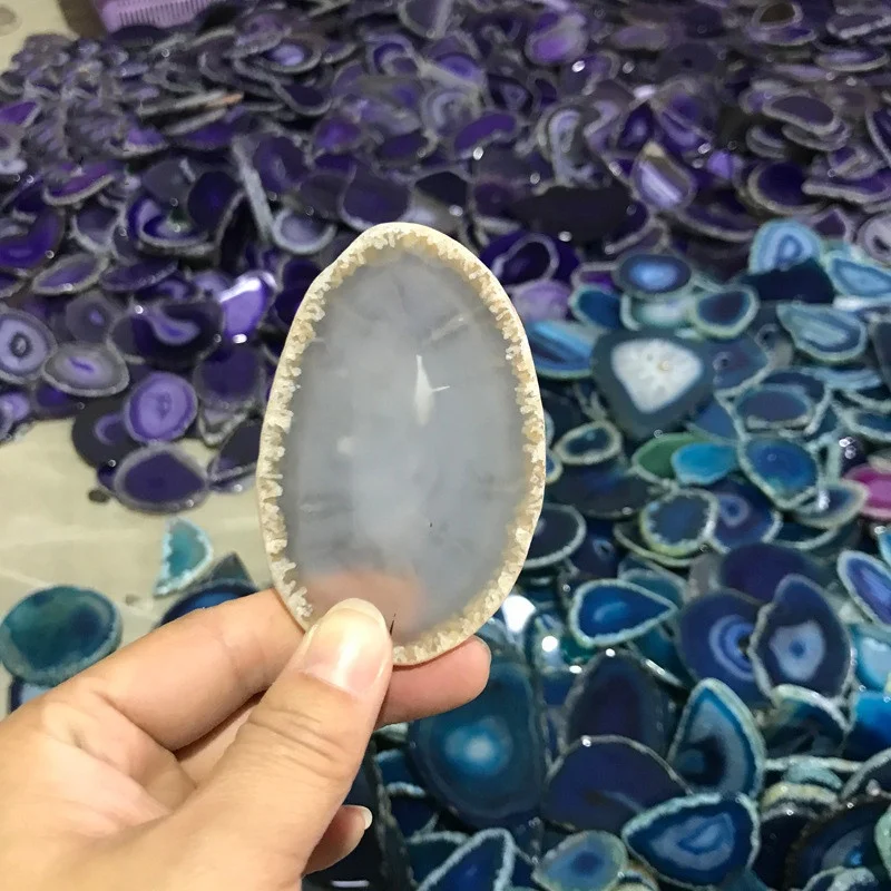 Wholesale agate slice natural crystal little size agate slices for jewelry making