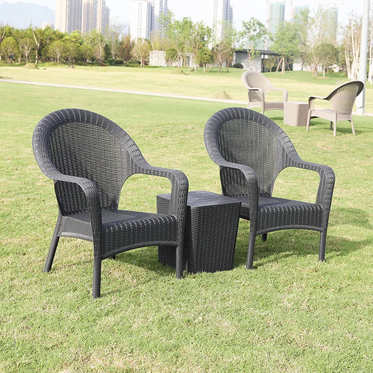 High Quality Outdoor Furniture Waterproof Morden Plastic Garden Chair Set