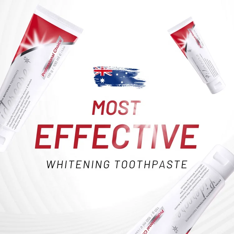 Lidercare Natural organic enamel safe whitening toothpaste professional red package 150g toothpaste