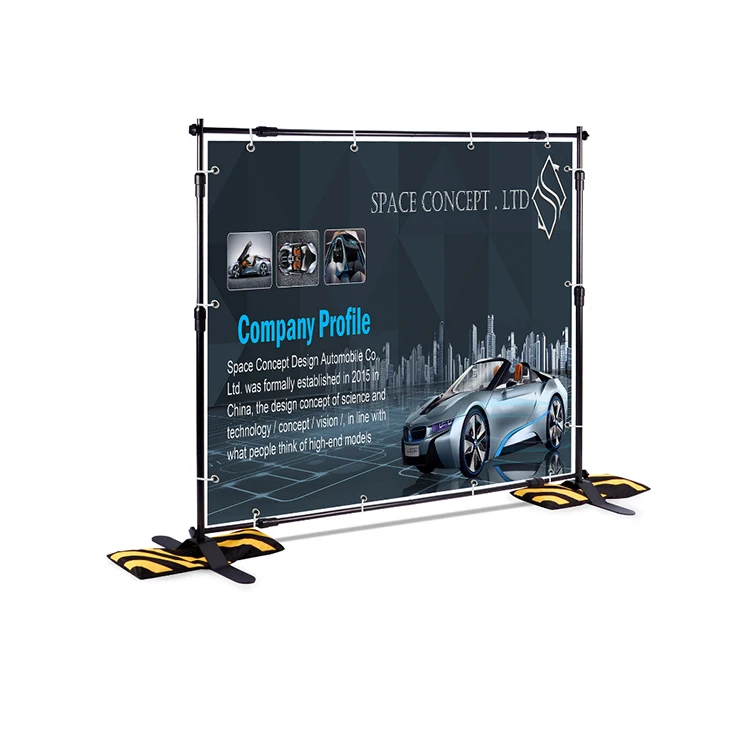 Aluminum backdrop portable adjustable banner stand for advertising and exhibition display