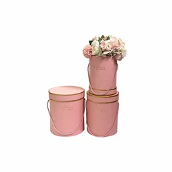 Paper flower box round cardboard flower box for rose flower packaging