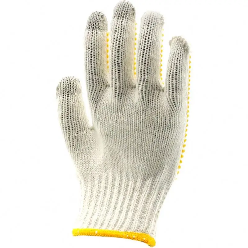  Высококачественные синие хлопковые перчатки в горошек из ПВХ 7 Калибр/10 Калибр