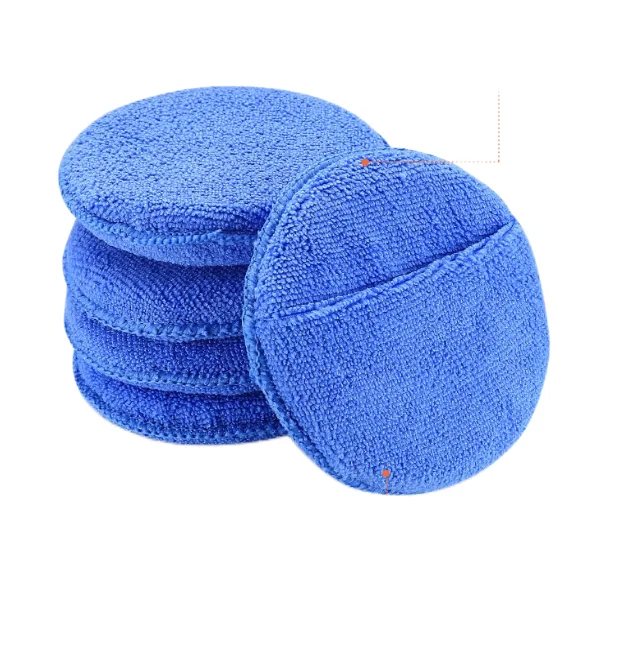 6 Pack Multipurpose Microfiber Sponge Applicator Pads Detail Polishing Foam for Microfiber Wax Application
