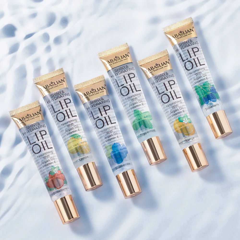 Plant transparent lip balm liquid lip gloss female girl without Logo lip repair private label hose lipstick