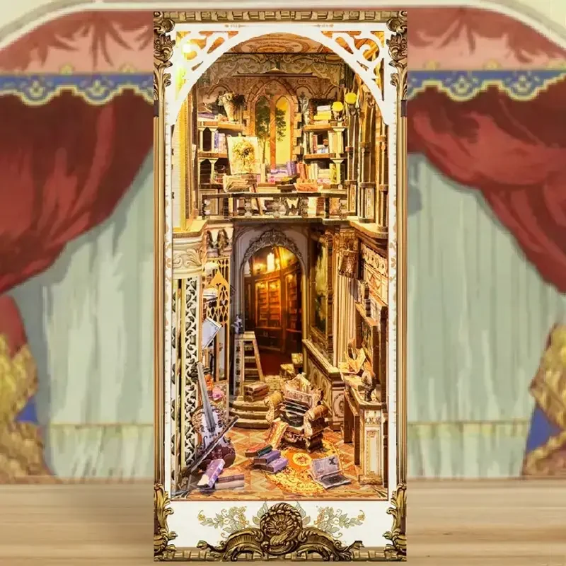Hamaileon Book Nook Kit DIY Bookend Building Kit 3D Bookend Puzzle Kit Exquisite Puzzle Dollhouse Puzzle ( Baroque Dreams SQ21)