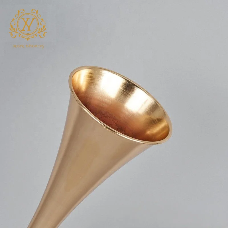 Tall Gold Wedding Bell Tabletop Vase Home Shop Wedding Centerpieces Tabletop Flower Stand Pieces