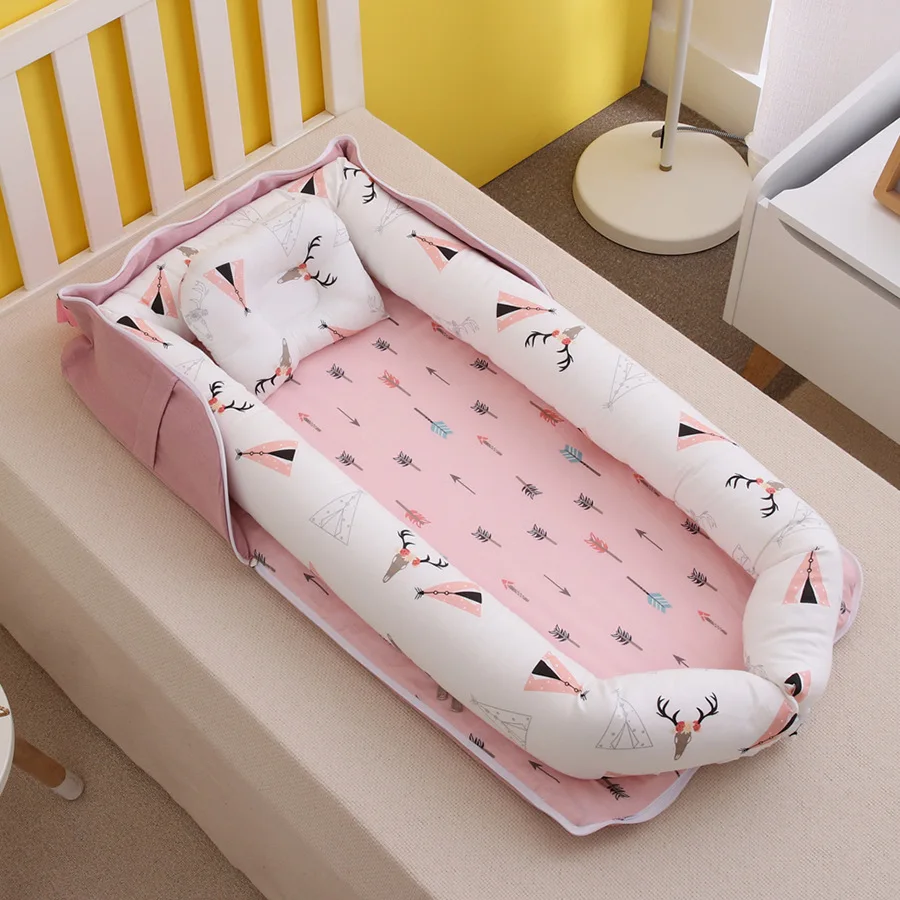  Functional And Useful Original Newborn Baby Nest Lounger Cotton Pillow