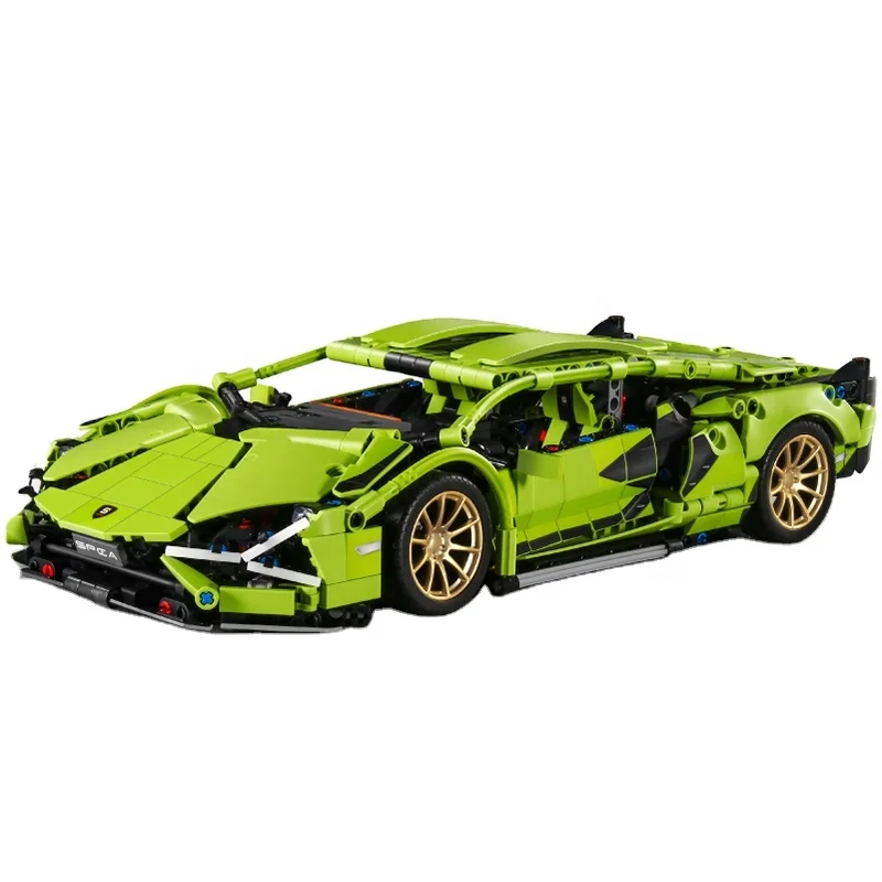 1254Pcs Kids Rc Educational Diy Remote Bricks Toys Blocks Racing Green blocks Radio Control Sports car Model Building Block Set