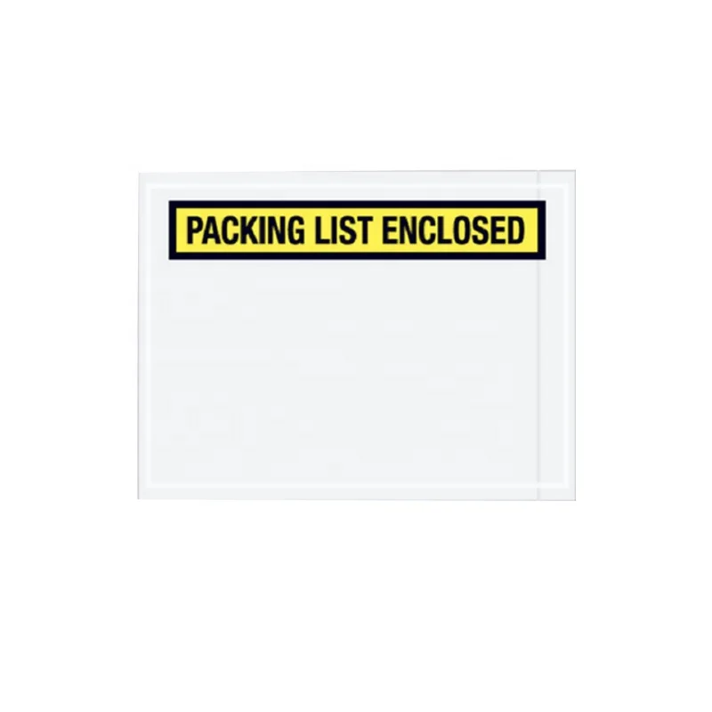 Customized self adhesive packing slip envelope with  printing