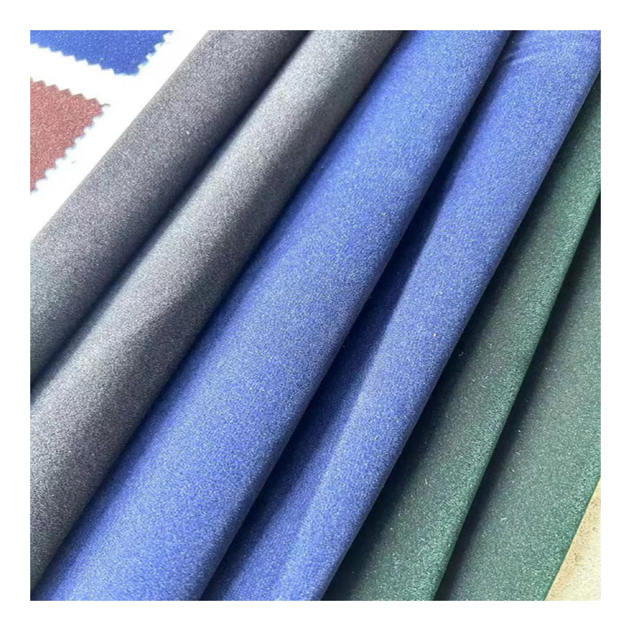100% Polyester fabric 150c 130gsm color customized flock fabric Woven Tricot Knitting Flocking Velvet Fabric