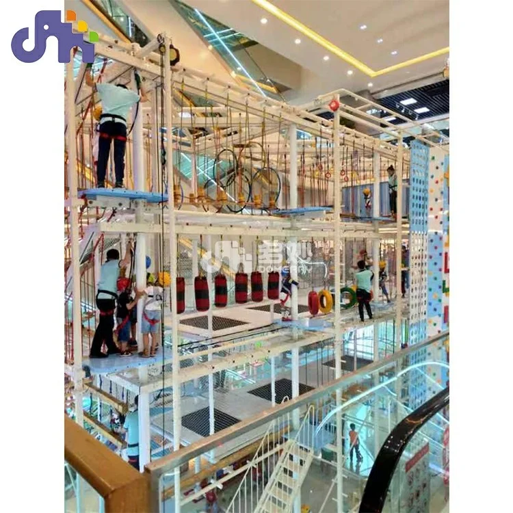Domerry amusement equipment rope playground kids indoor rope course rock climbing wall