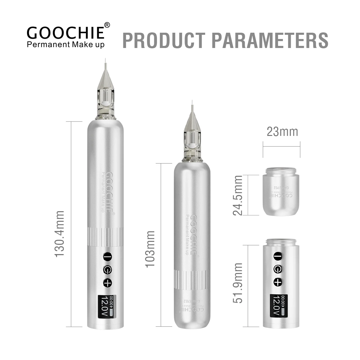 Goochie Wireless Tattoo 1000 mAH Power Supply Machine Rotary Pen Replaceable Battery RCA Cord Cartridge Permanent Makeup Eyebrow