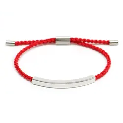 Stainless Steel Custom Promotion Gift Blank Bar or Personalized Engraved Inspirational Quote Statement Bracelet