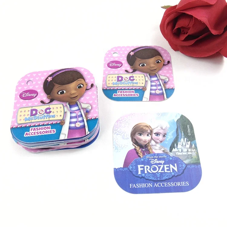 Customized mold various shape plastic pp cards design  full color printing hang tags packing card