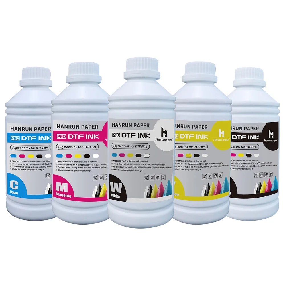 High Quality DTF Ink 1000ML Inkjet CMYK White Ink For I3200 4720 XP600