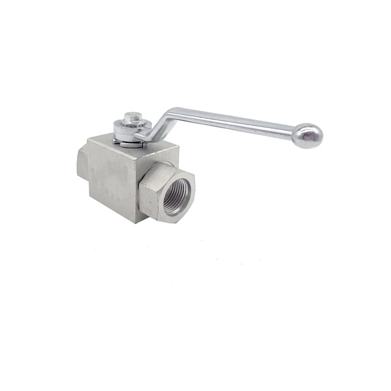 KHB -SAE6  J514 UN/UNF threaded stainless steel 2 way hydraulic high pressure ball valve 1/4-1 1/2