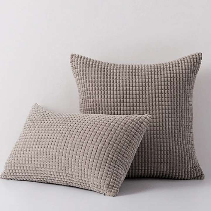 Nordic Luxury Velvet Sofa Solid Color Throw Pillow Case Square Corduroy Plain Cushion Cover for Home Decor Couch