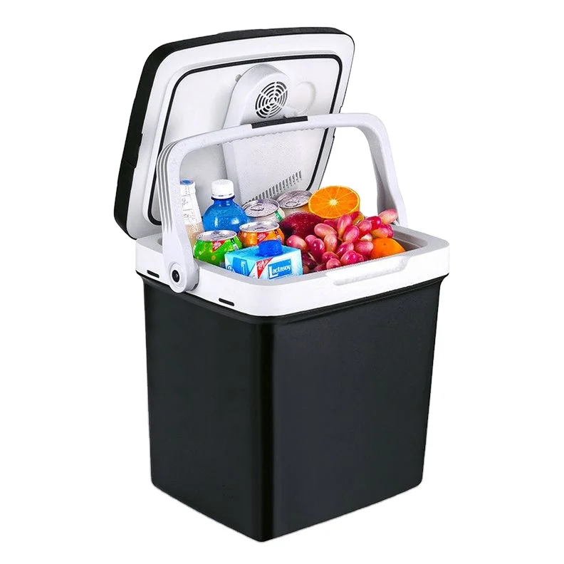 Discount Black Grey DC 12 Volt Portable Outdoor Warm Cold Mini   Fridge for Summer Picnic Fishing Coolerbox