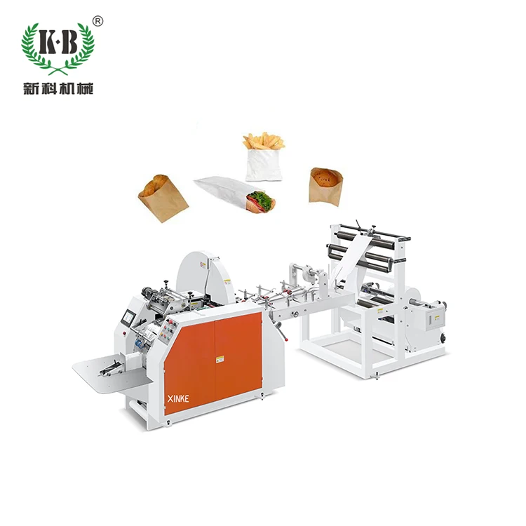 XINKE Glossy Mini Wax Coated Paper Bag, Small Paper Bag For Snack Flat Paper Bag Making Machine