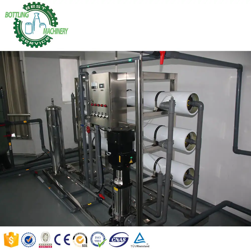 5000LPH Cartridge filter aspetic sterile tank PP cotton TDS meter Reverse Osmosis mineral spring water purification machine