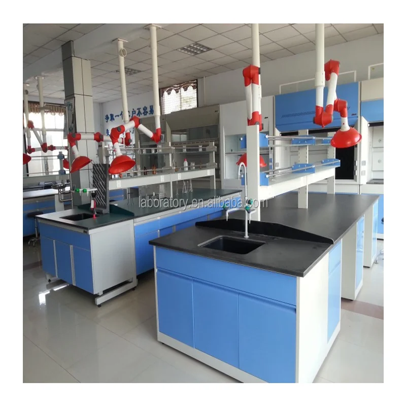 chemical laboratory workbench Island workbench all steel workbench with drawers