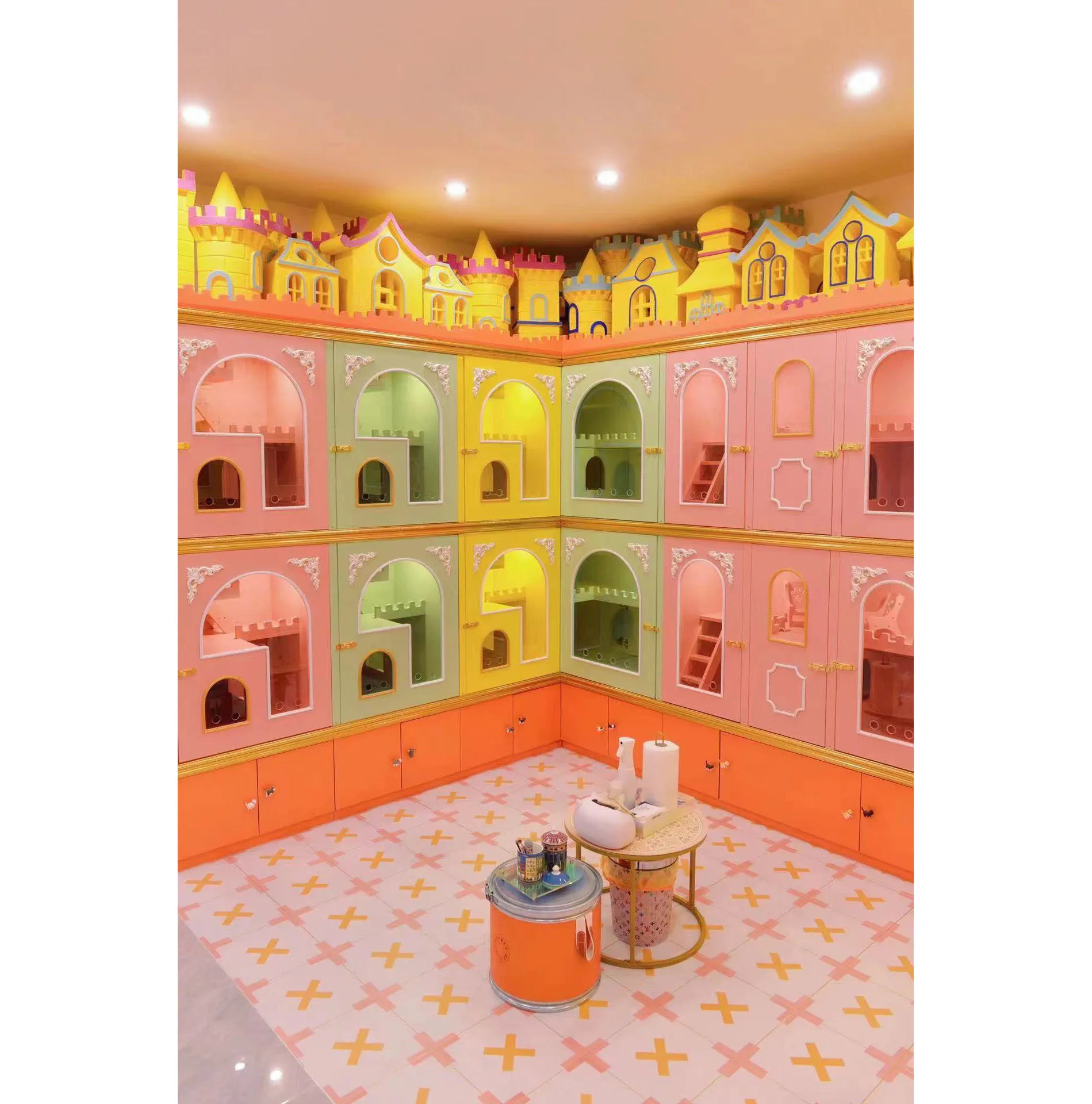 Customized Cat Cage Plastic Doormats House With Drawings Of Dogs Or Cats