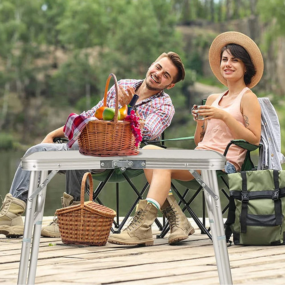 Регулируемый портативный алюминиевый складной стол для пикника и кемпинга