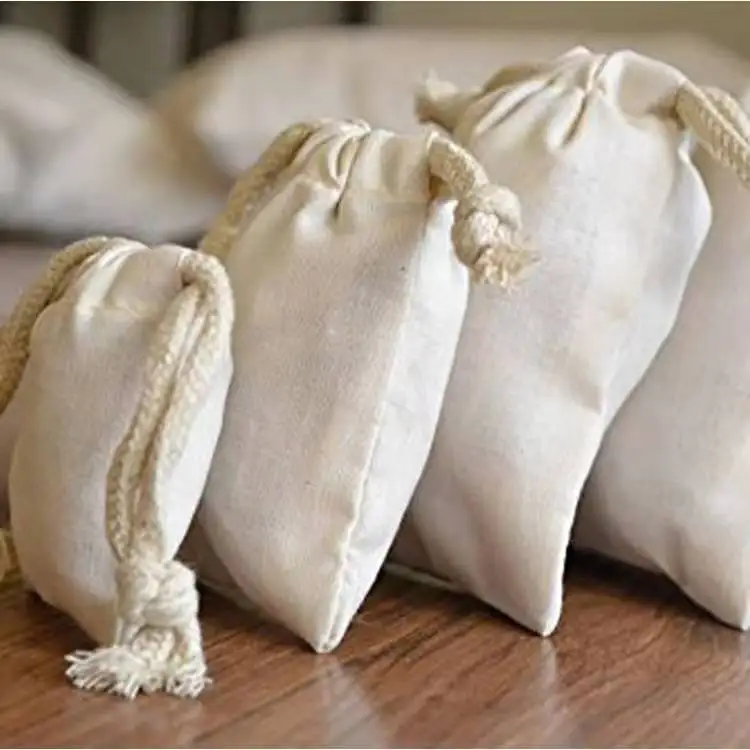 Siicoo Wholesale Custom Cotton Shoe Dust Drawstring Bag