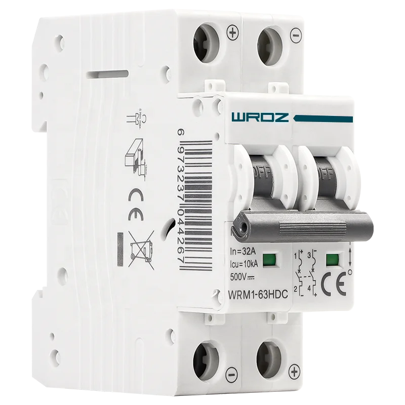 DC 2P 6- 25 Amp  MCB Professional compact Circuit Breaker Manufacturer