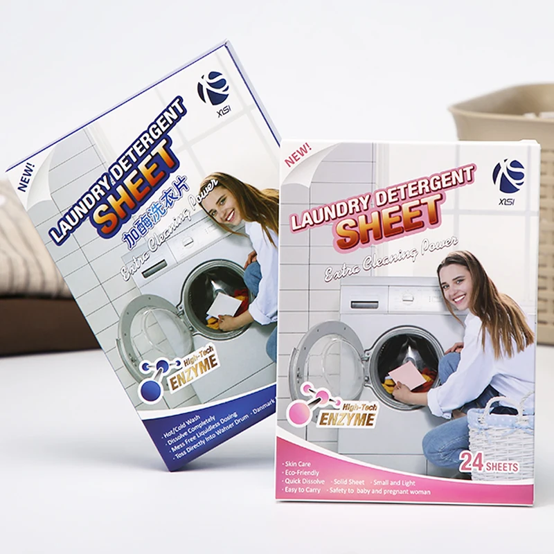 Fresh Scent Laundry Detergent Sheets Pre-measured Eco Cleaning Strips for HE Machine