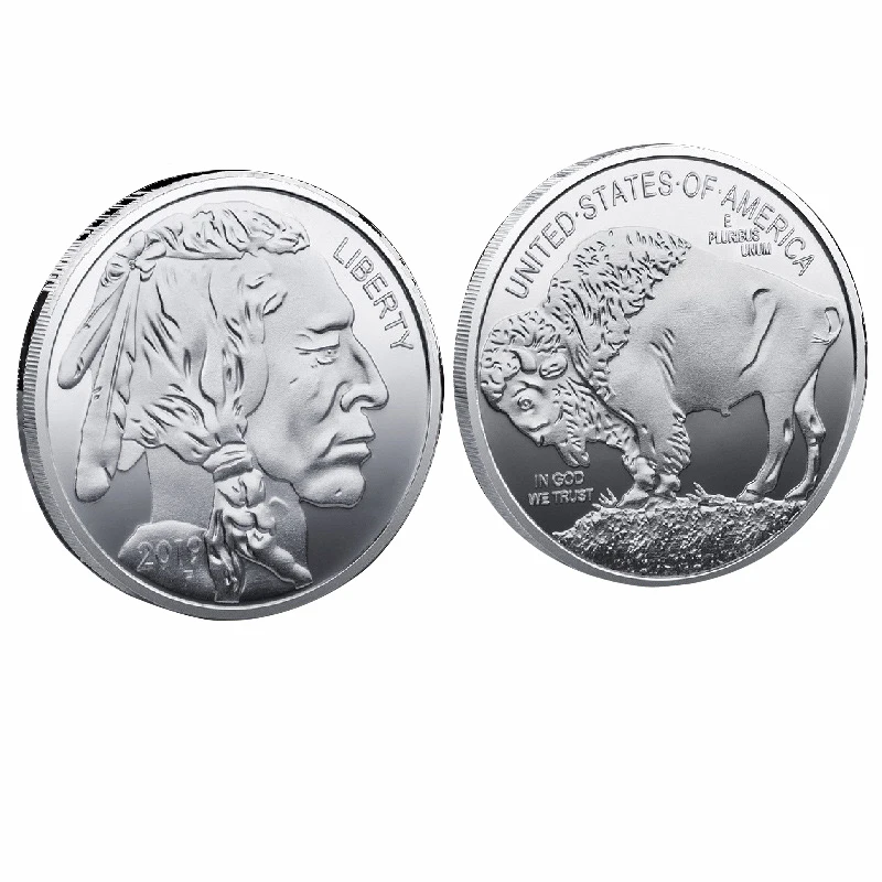 Customization 999 Fine Silver Bullion Round Buffalo Silver Plated Coin Metal Souvenir Liberty Coin