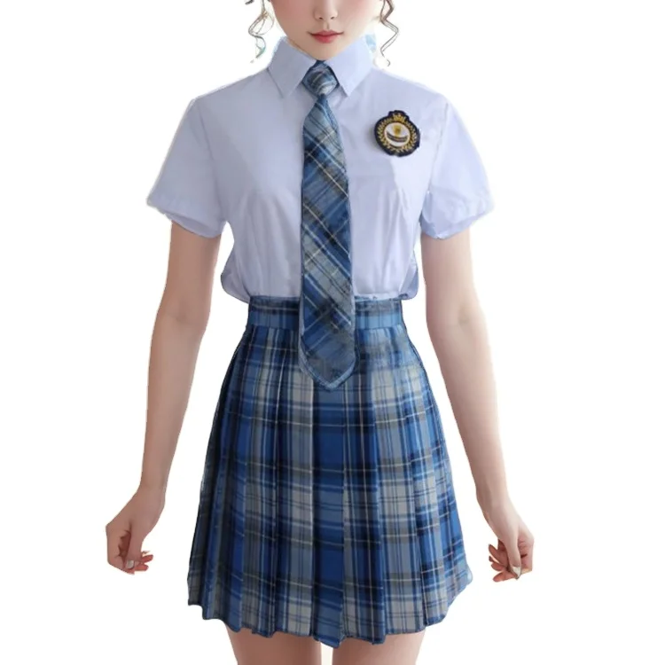 Manufacture Custom OEM Wholesale High School Uniform Set Middle School University School Uniforms With Customized LOGO