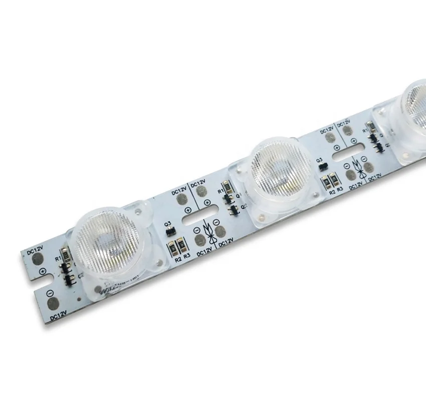 Side Emitting 12V Led Strip Light 100cm 18leds SMD3030 24W Led Back Light Lens for Light Box