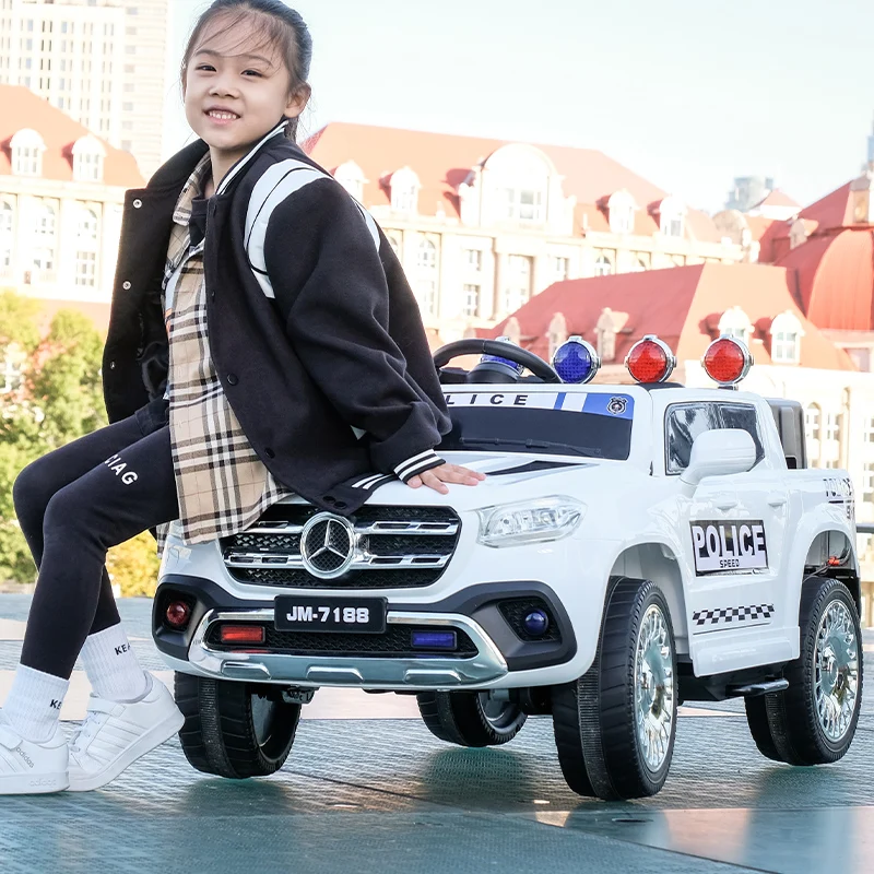 12v electric ride-on cars friction toy vehicle 4x4 kids ride on police car