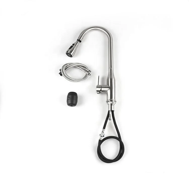 Высококачественный смеситель из нержавеющей стали с одной ручкой для горячей и холодной воды, смеситель для ванной и кухни