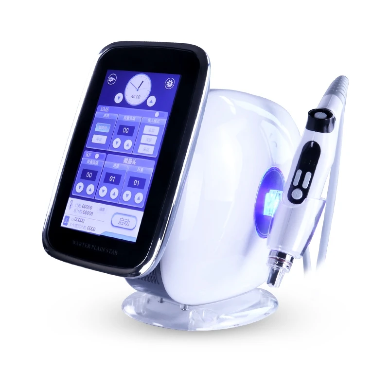 Trending products facial RF +EMS+ nano microneedle mesotherapy vacuum needless injector pistola de mesoterapia mesogun injector