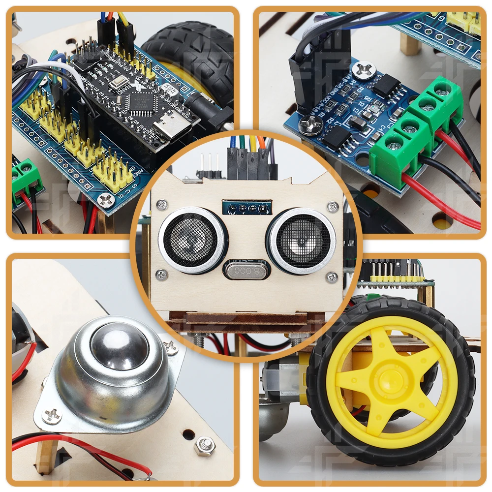 Factory DIY Painting Drawing Art Tool Pigment Obstacle Avoidance 2WD Robotic Starter Kit Electronics Smart Robot Car Kit IDE C