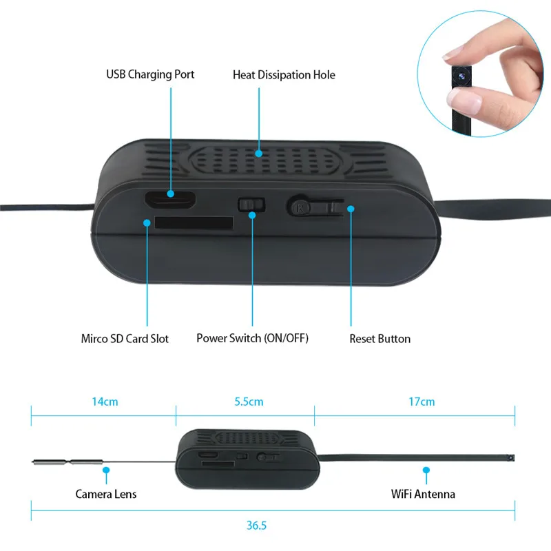  Tuya Mini Micro маленькая Скрытая шпионская камера WIFI секретный модуль