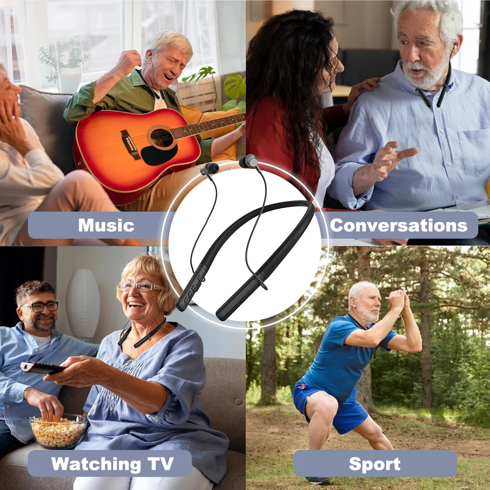 New Neckband Hearing Aids OTC Digital Rechargeable Hearing Aids For Deafness Wholesale Hearing Aids Quality Amplifier