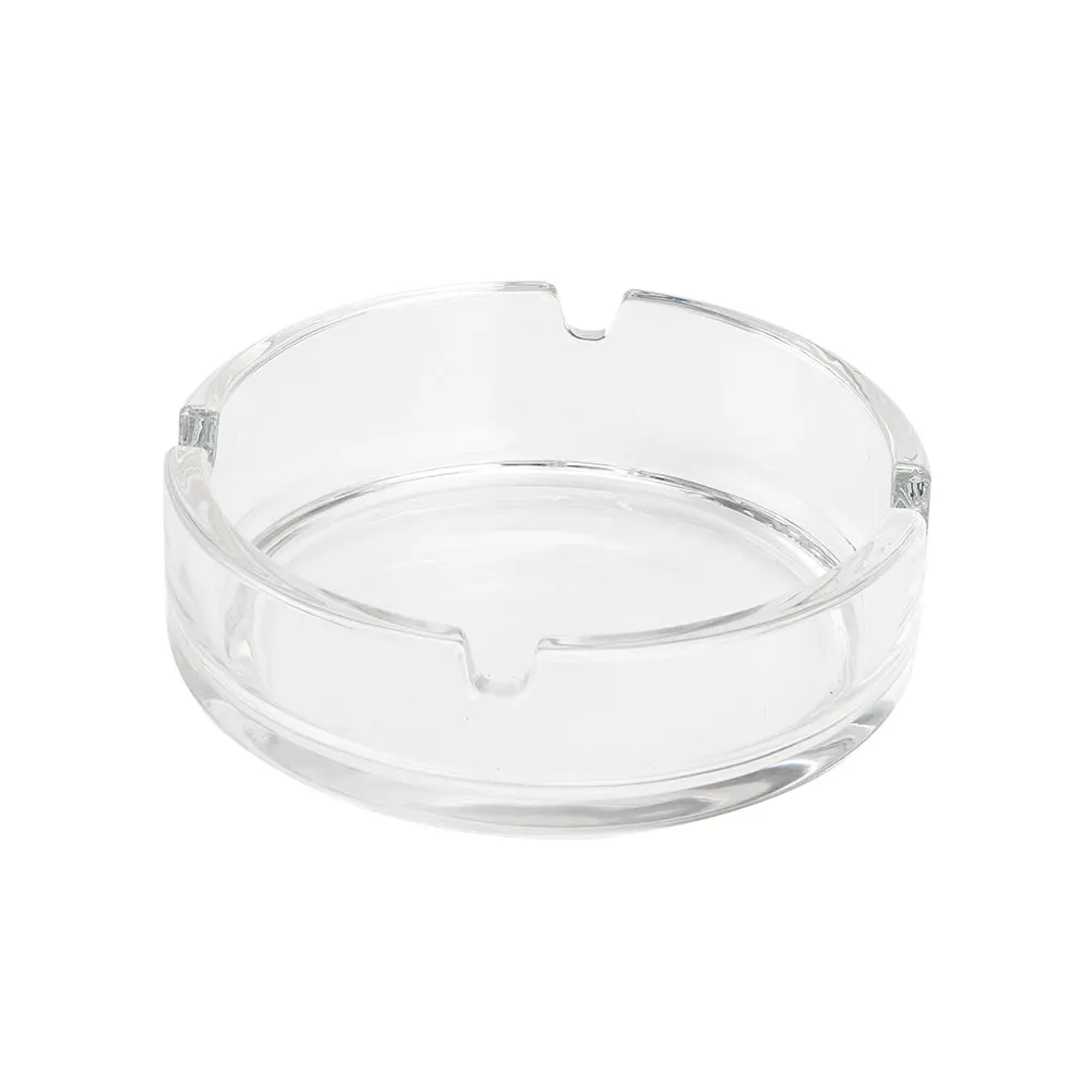 Round Stackable Glass Ashtray Transparent LOGO available Indoor/Outdoor Tabletop Smoking Cigars Accessories