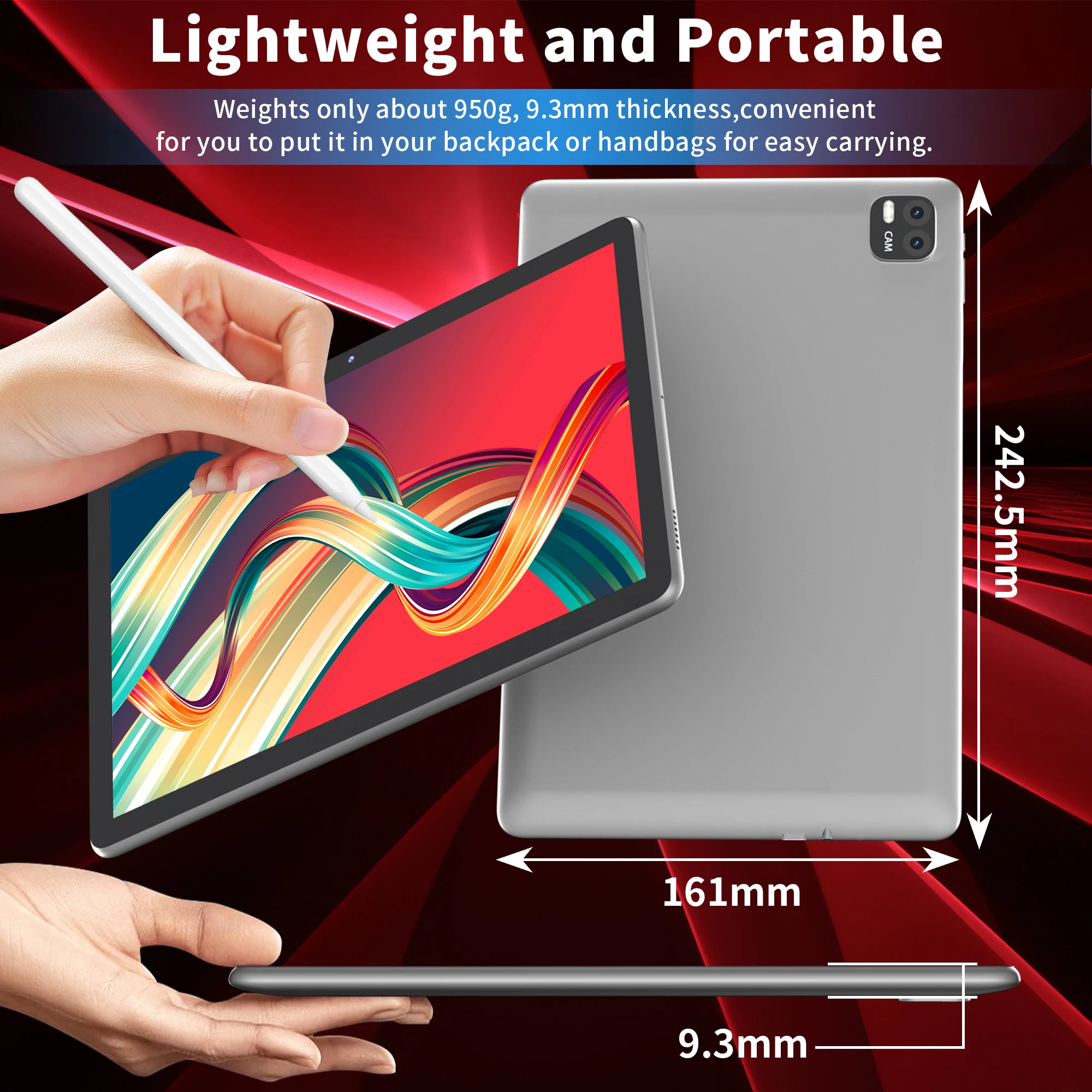 Low Price 10 Inch Touch Screen 8gb DDR4 258gb 128gb 64gb ROM Android 2 in 1 Tablet Mini Laptop with SIM Card Slot