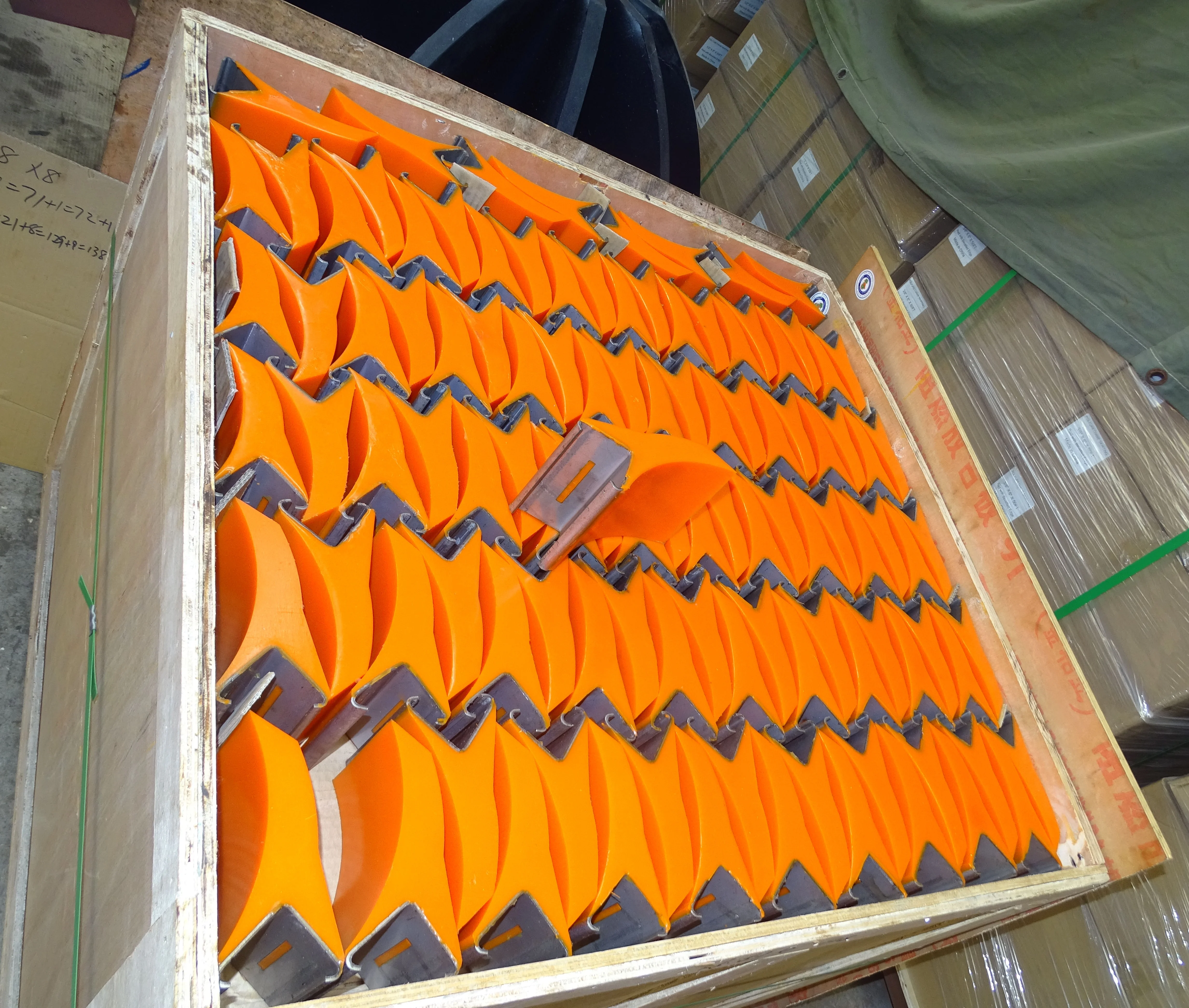 PU Precleaner Blades Track Mount Conveyor Belt Polyurethane Scraper Blade Replacement Poly Urethane Blue Orange Doctor Blades