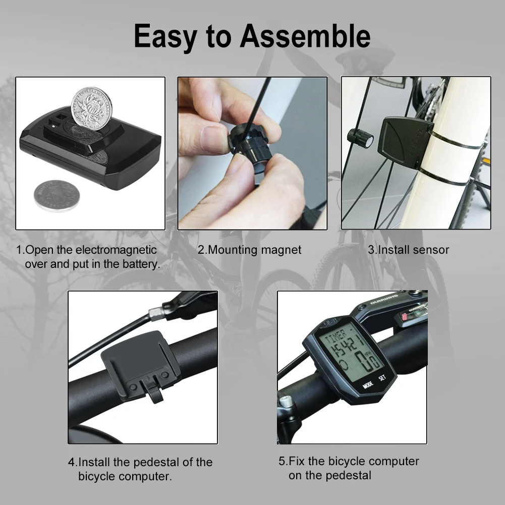 YS 515 wireless exercise LCD cycling computer waterproof bicycle computer