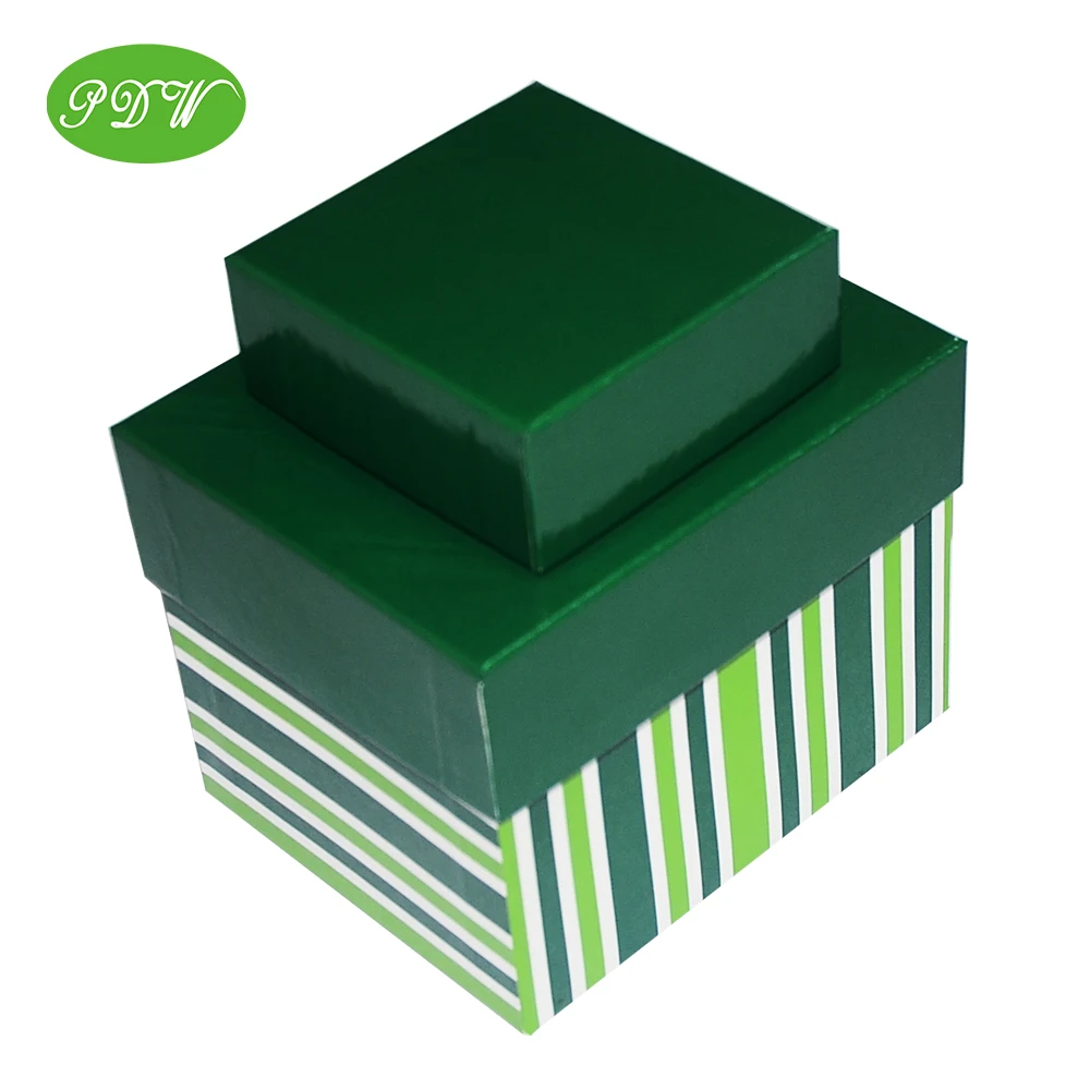 
Custom Heaven And Earth Cover Striped Gift Box Candy And Florist Hat Box 