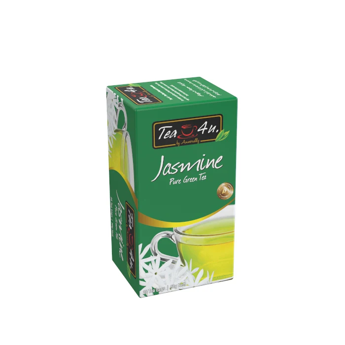 
Tea 4u Jasmine Flavored Green Tea Bag Single Chamber with Envelope 