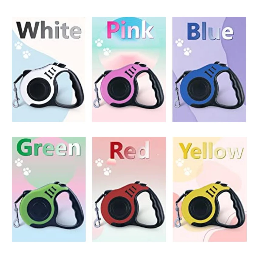 Automatic Retractable Tangle Free Lock Dog Leash With Anti Slip Handle Nylon Tape Release Strong Walking Pet Dog Leash