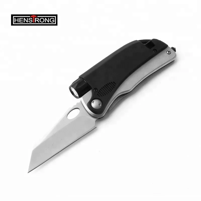 Best Outdoor Camping & Hunting EDC Folding Pocket Knife Tactical Survival Foldable Knife with Fire Starter LED Stainless Blade